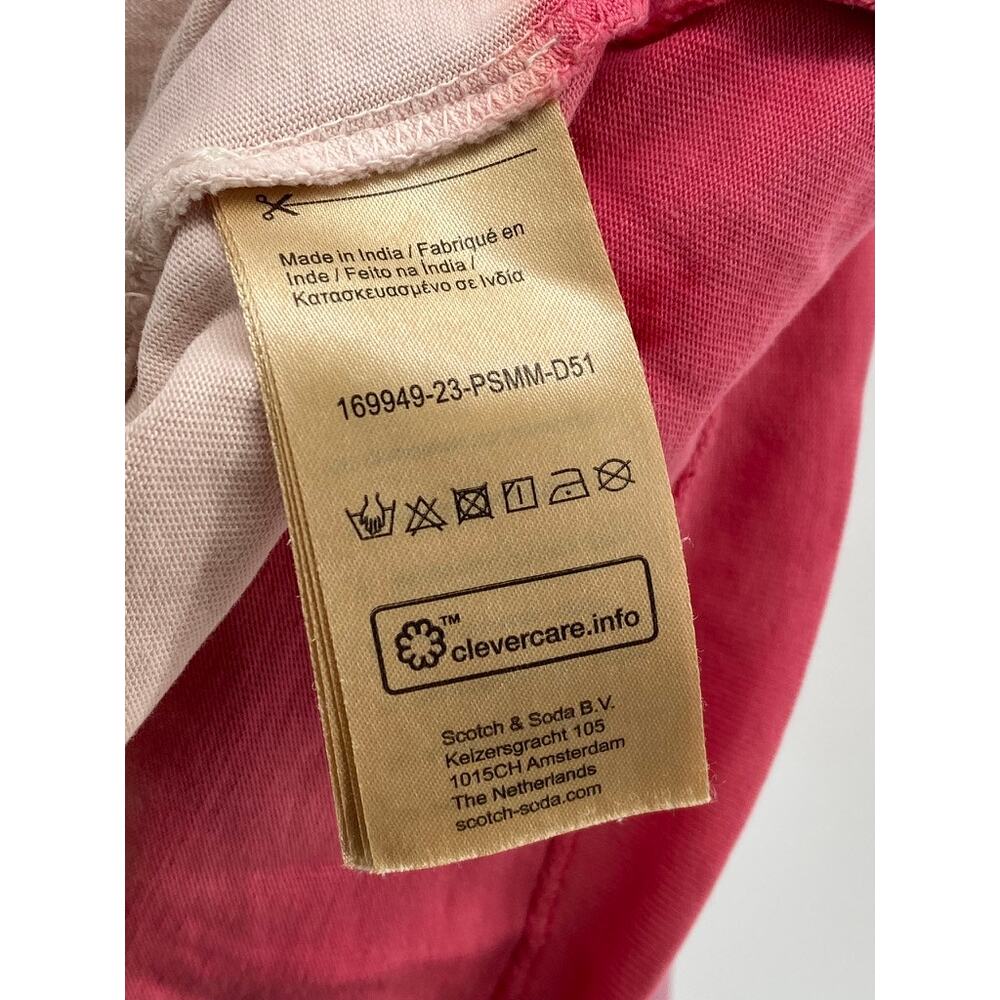 SCOTCH & SODA Men's Pink Tie-Dye Weekend Edition Radiate Positivity T-Shirt SZ M - Picture 11 of 14